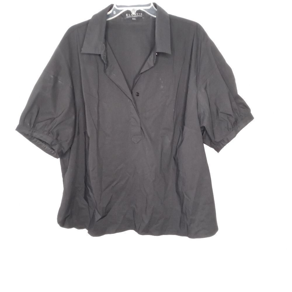 Eloquii black blouse size 20